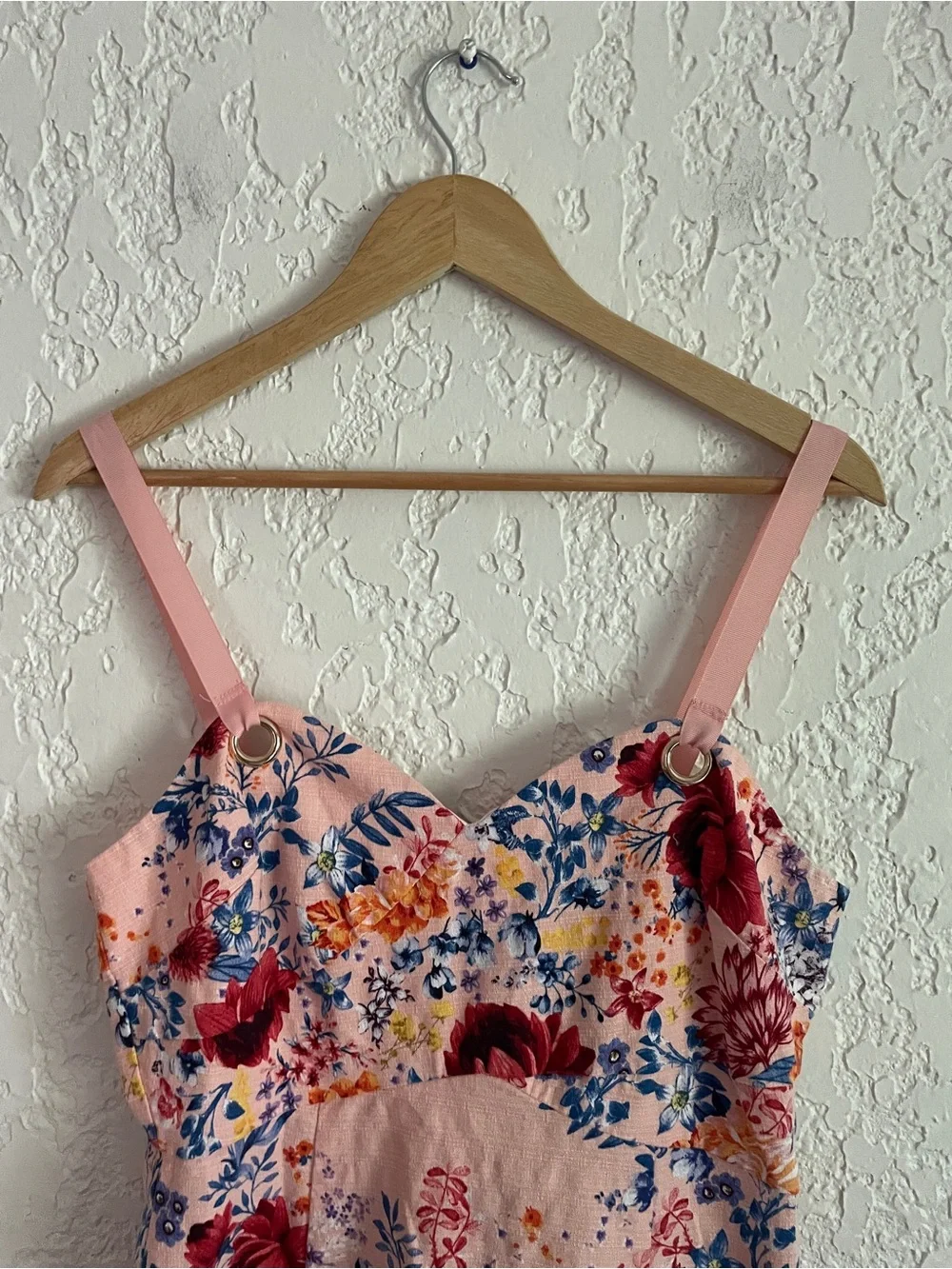 Guess RARE Vintage Y2K Pink Floral Cotton Babydoll Dress - Picture 3 of 7